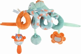 Chicco Chameleon Activity Spiral, Stroller Toy, From 0 Months, Leaf with Crinkle Effect, Flower Shaped Mirror, Recycled Plastic Packaging
