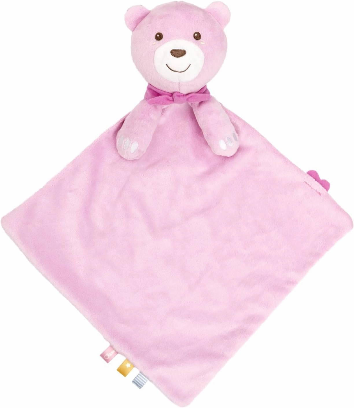 Chicco Maxi Cuddly Teddy Bear Toy, Soft Velvet Puppet with Classical Music and New Age, Baby Plush, Soft to Hug, Machine Washable, 0  Months, Pink