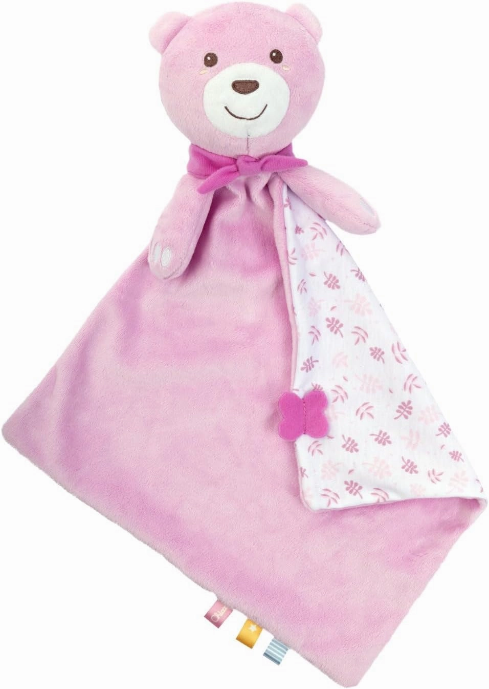 Chicco Maxi Cuddly Teddy Bear Toy, Soft Velvet Puppet with Classical Music and New Age, Baby Plush, Soft to Hug, Machine Washable, 0  Months, Pink