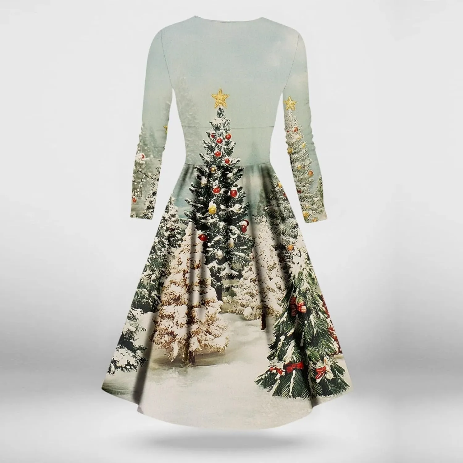 Christmas Dresses for Women 2024 Casual Christmas Letter Print Elegant Dress Long Sleeve V Neck Sexy Party Dress