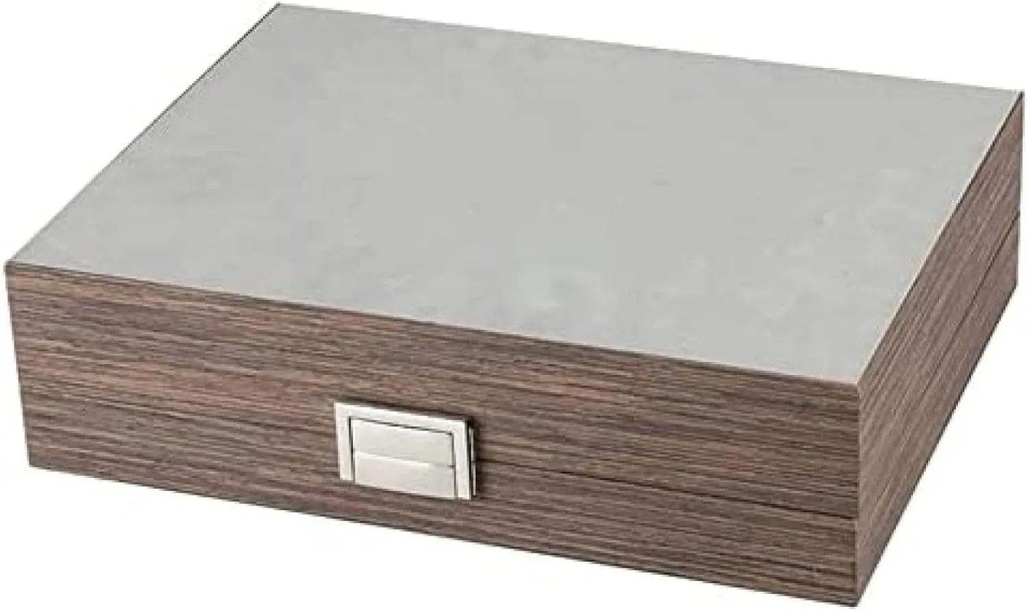 =Classic Vintage Wood 10 Grids Watch Jewelry Display Storage Box Organizer Clear Lid Jewellery Holder,B,29.7 X 22.5 X 8.2cm