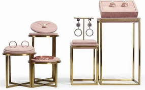 CLoxks Jewelry Stand 5 Packs Velvet Jewelry Display Sets, Jewelry Stand Holder Watch Necklace Bracelet Organizer Ring Holder Earring Display Stand for Shows Jewelry Holder Jewelry Display