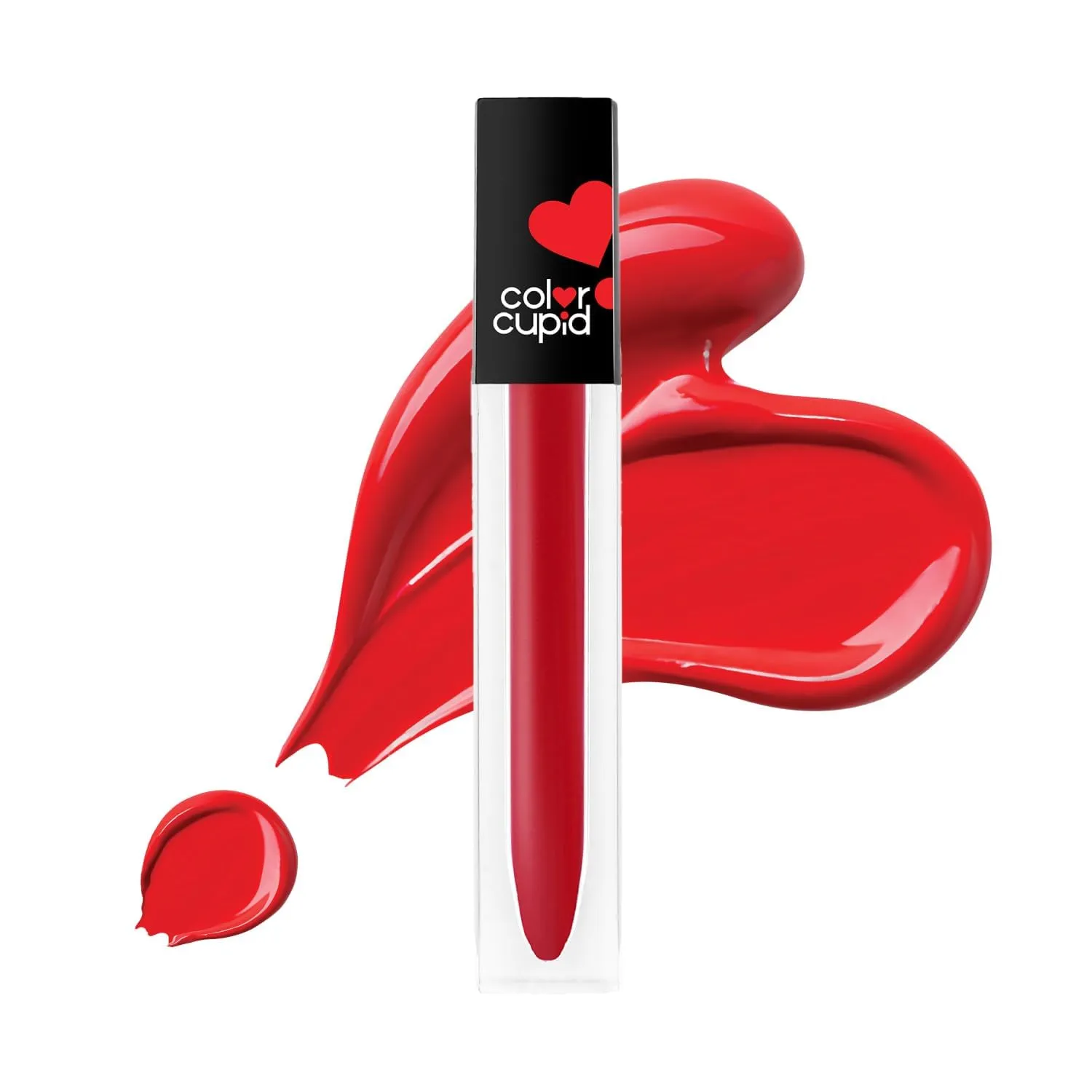 Color Cupid Matte Intense Color 18-Hour Stay Liquid Lipstick | Infused with Hyaluronic Acid & Ceramide | Transfer Proof & Kiss Proof| Forever Love - Romantic Red | 4 ml