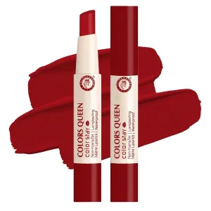Colorse Queen Color Stay Matte Lipstick, Highly Pigmented with Smooth One Swipe Application, Ultra Matte Finish, Smudge Proof & Waterproof, Long Lasting Lipstick for Women (10 - Hot Red, 2.1g)
