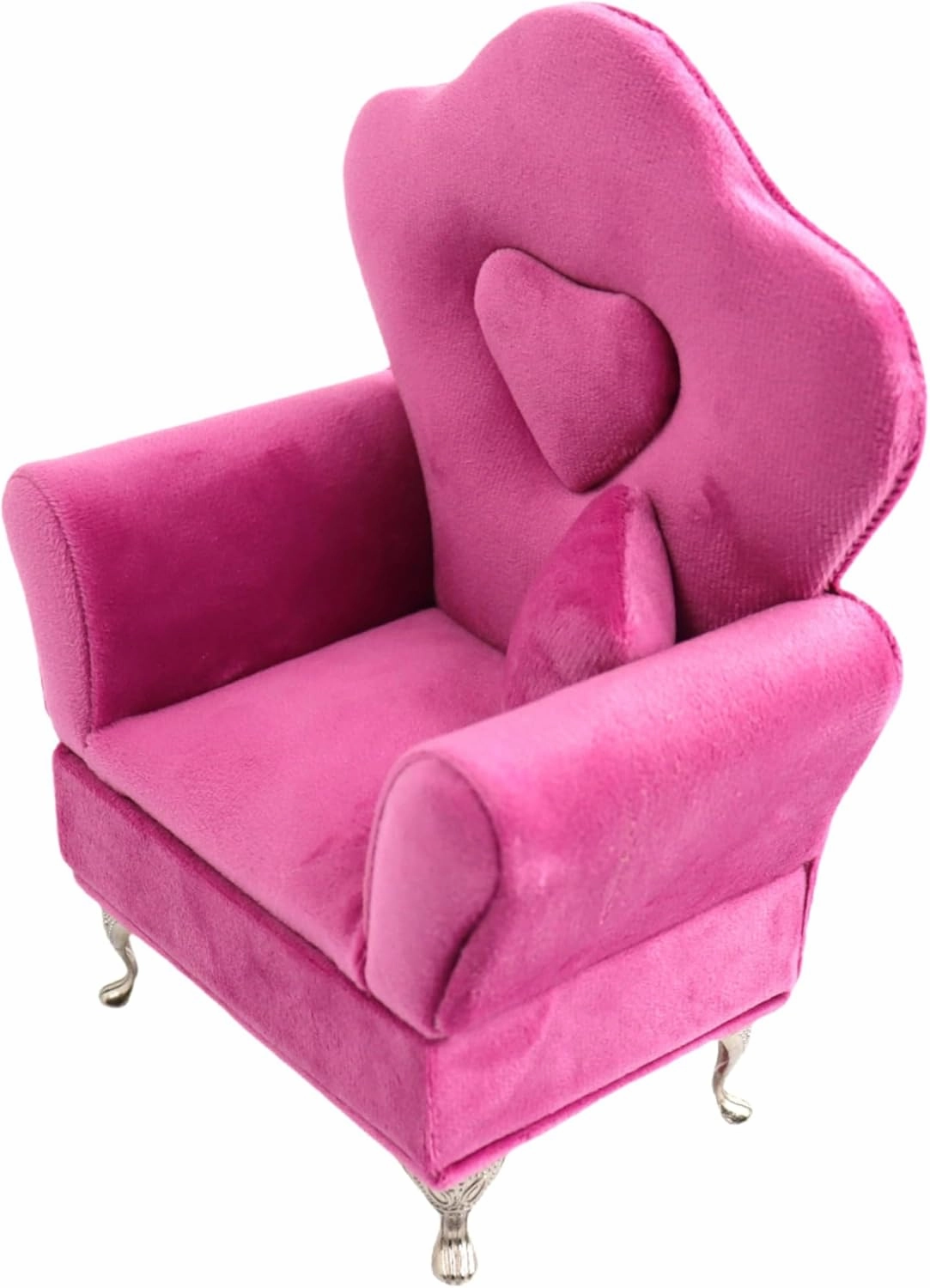 CONCISE Miniature Dollhouse Accessories Dollhouse Furniture 1/6 Scale Sofa Pink Jewelry Box Women Velvet Storage Jewelry Box