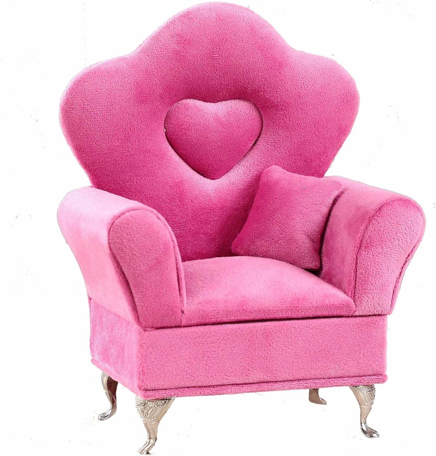 CONCISE Miniature Dollhouse Accessories Dollhouse Furniture 1/6 Scale Sofa Pink Jewelry Box Women Velvet Storage Jewelry Box