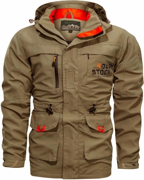 Ctreela Outdoor Hard Shell Jacket for Men's Military Tactical Windproof Jackets Army Hiking Climbing Heavy Duty Outerwear