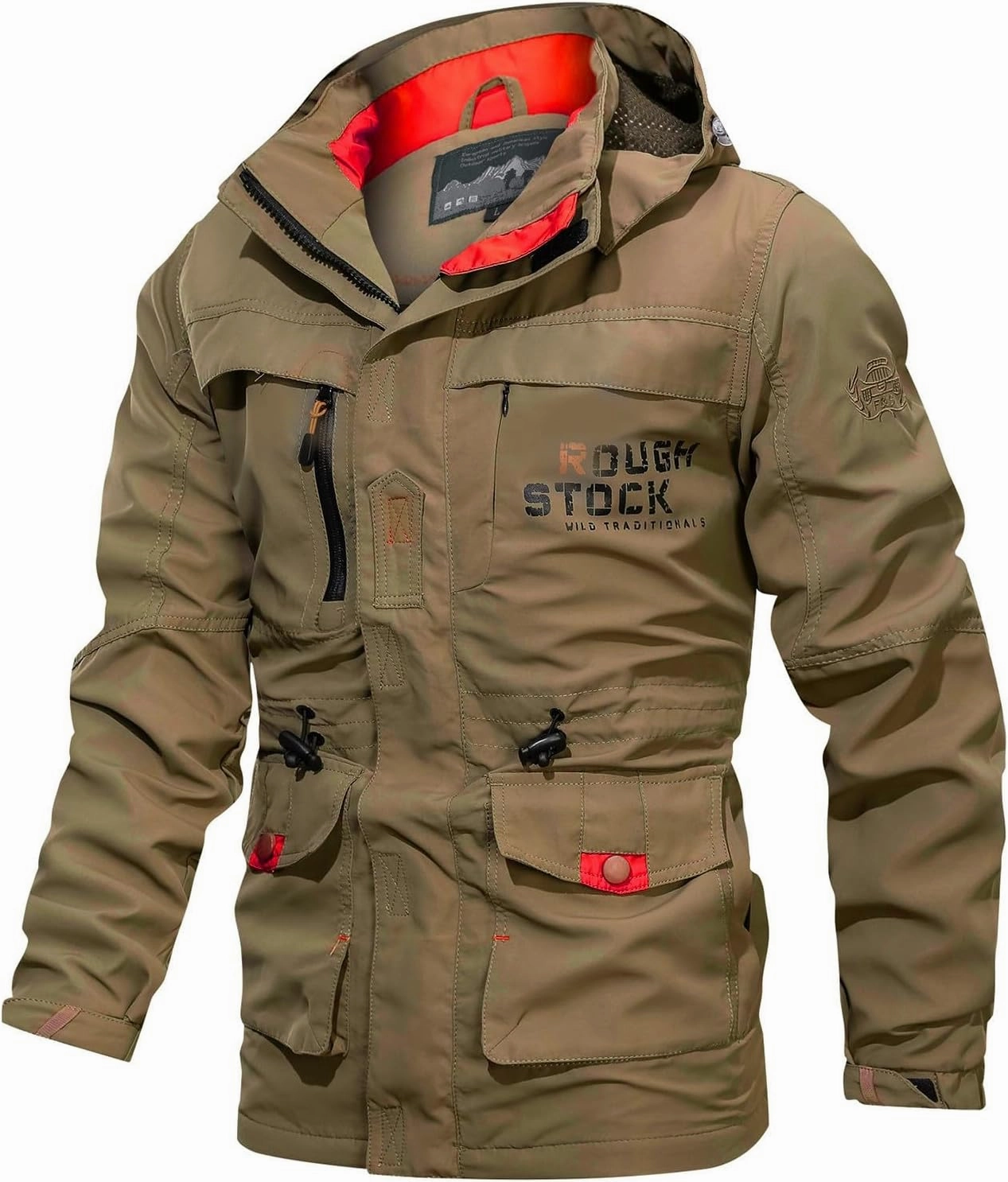 Ctreela Outdoor Hard Shell Jacket for Men's Military Tactical Windproof Jackets Army Hiking Climbing Heavy Duty Outerwear