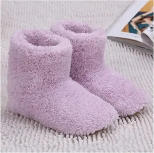 DKULMN USB Heated Slippers, Heated Foot Warmer Electric Heating Booties Slippers, Electric Heating Booties Slippers for Women Men,Pink,11.5