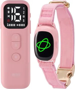 Dog Bark Collar,Dog Training Collar with remote-2600 ft,Non Shock,Adjustable Fit,for Small,Medium,Large Dogs, Advanced Technology with Remote, Automatic Bark Collar, Rechargeable,Anti-Barking,Pink