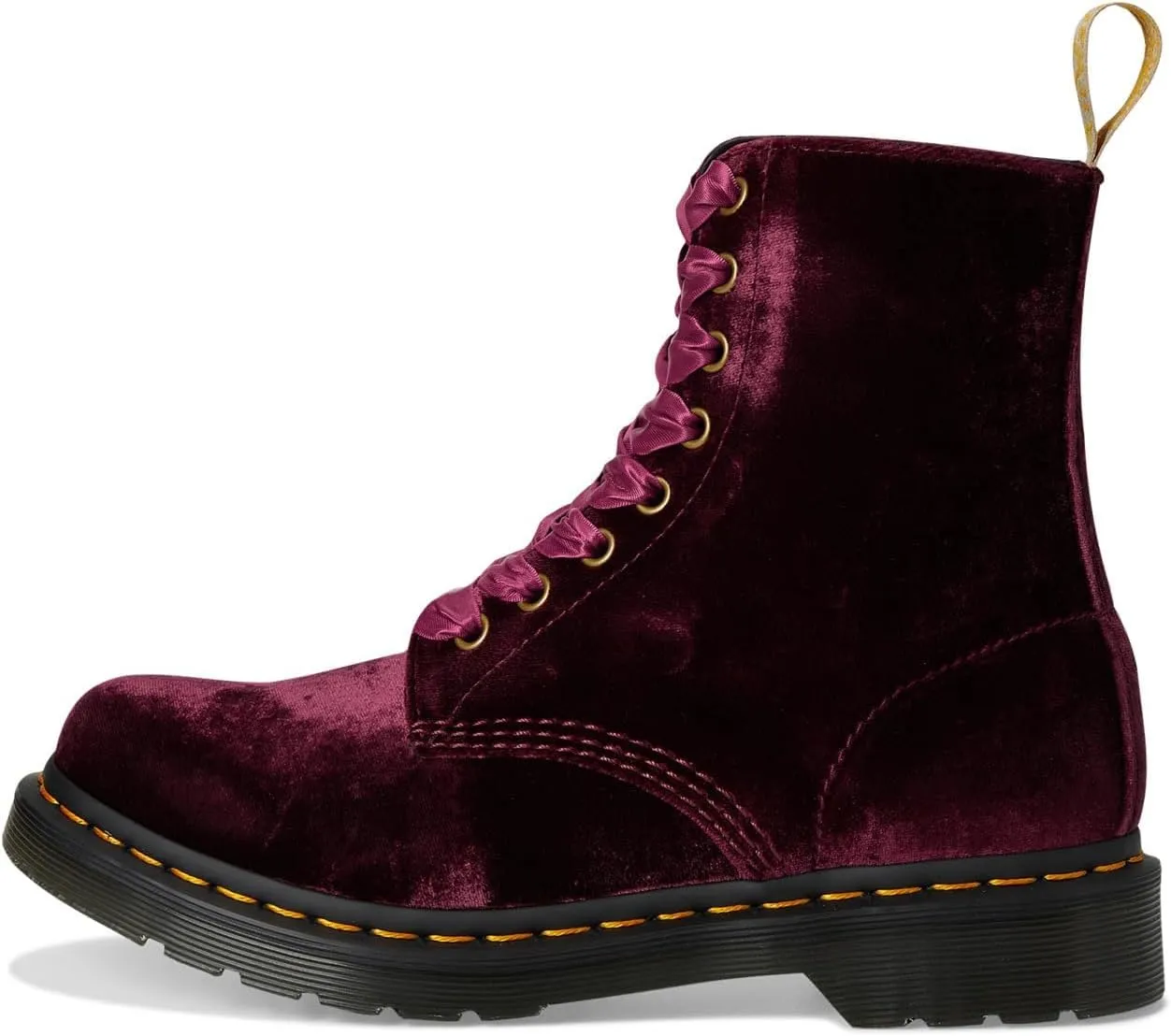 Dr. Martens Women's Vegan 1460 Pascal Velvet 8 Eye Boot Fashion