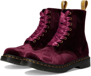 Dr. Martens Women's Vegan 1460 Pascal Velvet 8 Eye Boot Fashion