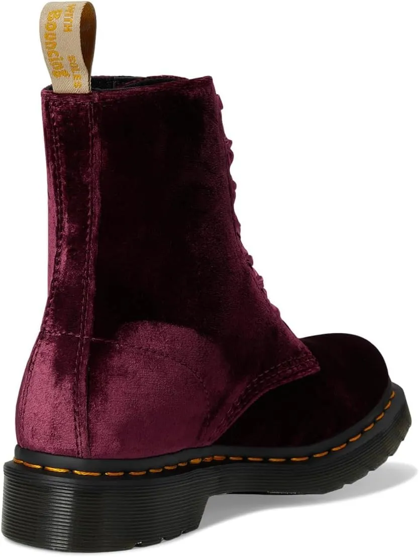 Dr. Martens Women's Vegan 1460 Pascal Velvet 8 Eye Boot Fashion