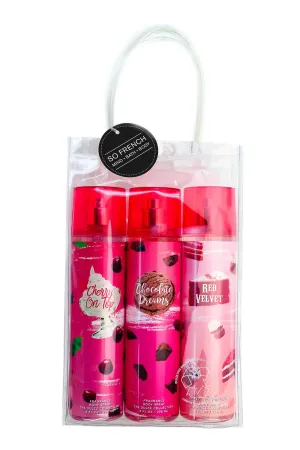 Dulce Collection Body Mist Set (Cherry on Top, Chocolate Dreams, Red Velvet)