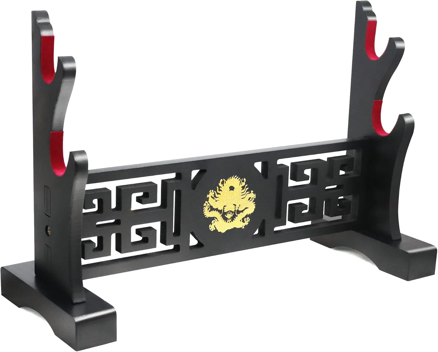 Eforlife Padded Sword Stand Display Velvet Protect Sword Rack Katana Genji Japanese Samurai Blade Gladius Templar Medieval Sword Stand Holder - Dragon