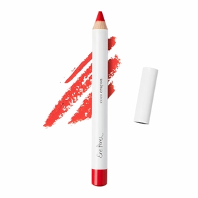 Ere Perez - Natural Coco Crayon Hydrating Lip Color | Baobab   Coconut Oil, Silica, Vitamin E | Protect, Nourish, Repair | Vegan, Cruelty-Free, Clean Beauty (Spark, 0.01 oz | 3 g)