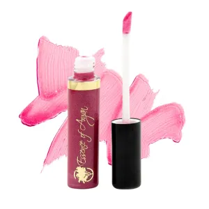 Essence Of Argan Cheery Rose Lip Gloss with Moroccan Argan Oil to Moisturize and Plump your Lips – Lip Care to Eliminate Dryness - Cherry Rose Matte Effect 0.25oz