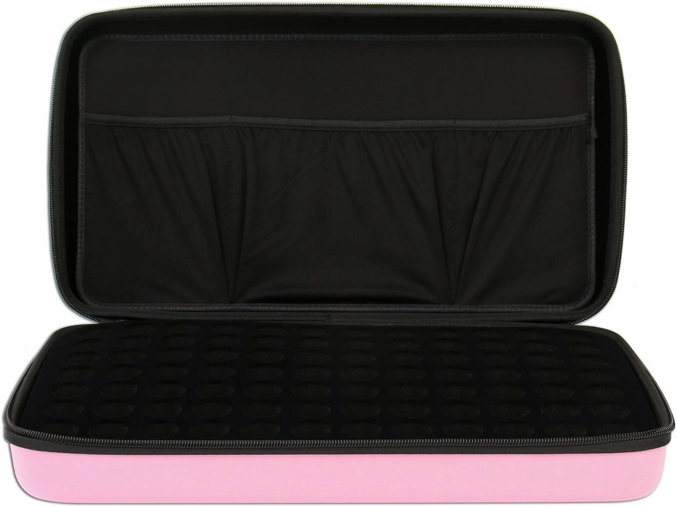 Essential Oils Carrying Case for 5ml, 10ml and 15ml Bottles - Hard Shell Exterior Storage Organizer Holds doTerra and Endless Others by Soothing Wellness Essentials (Rose Pink, 84 Oils)