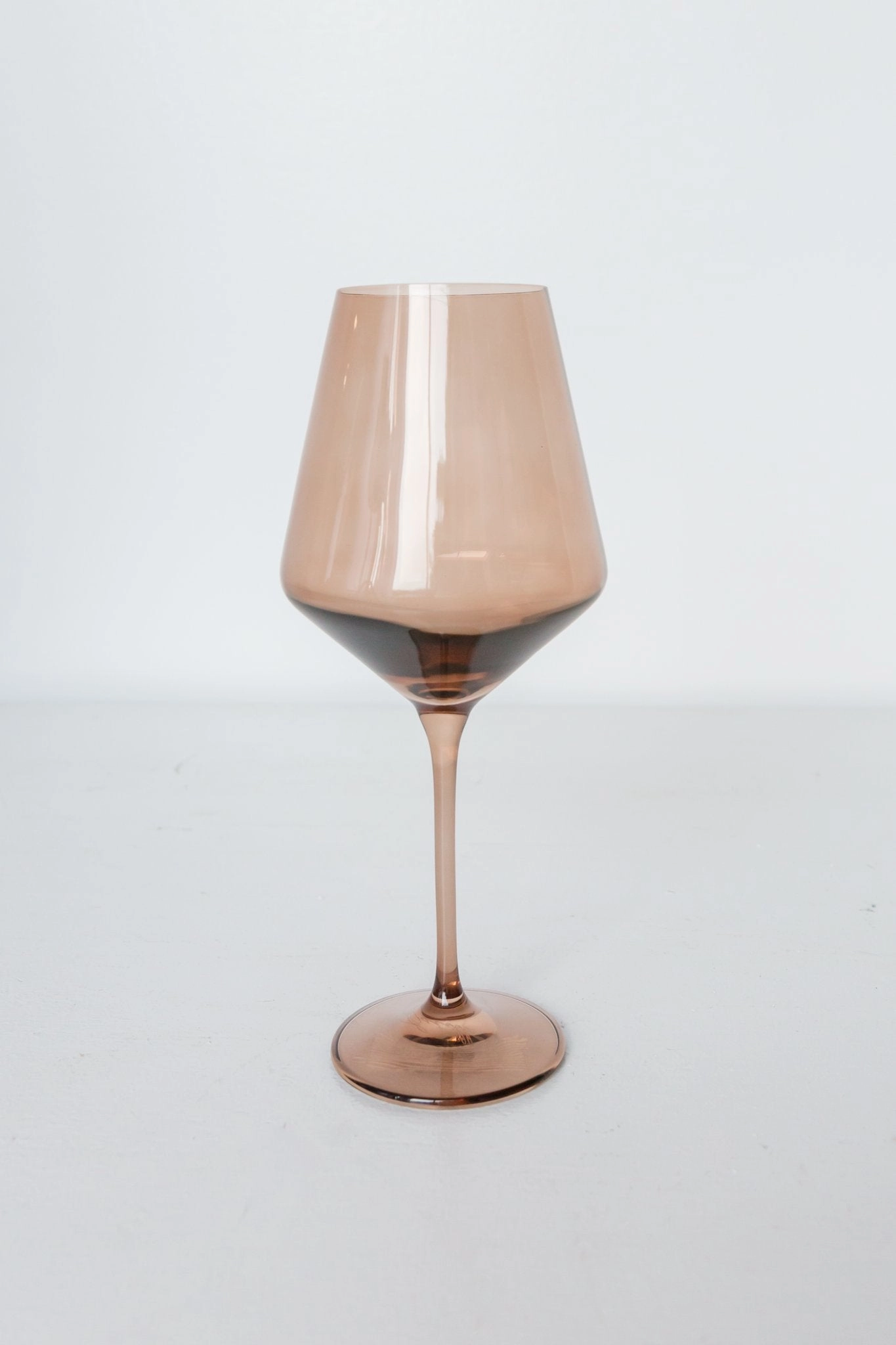 Estelle Colored Wine Stemware (Amber Smoke)