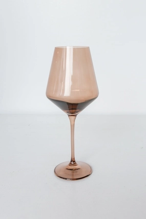 Estelle Colored Wine Stemware (Amber Smoke)