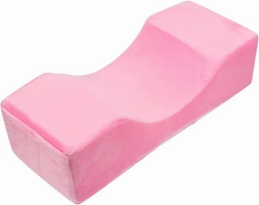 Eyelash Extension Velvet Lash Pillow Beauty Salon Memory Foam Neck Pillow for Lash Extension Grafting Make Up (Pink)