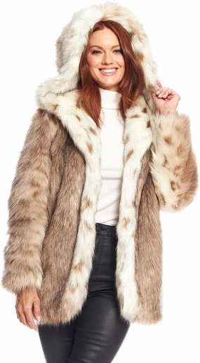 Fabulous-Furs Donna Salyers Fox Faux Fur Hooded Coat