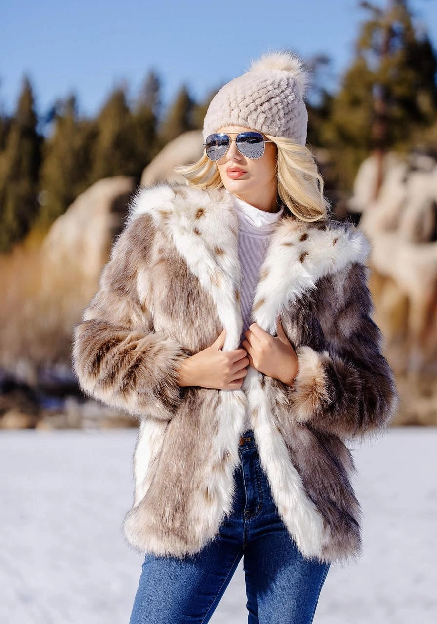 Fabulous-Furs Donna Salyers Fox Faux Fur Hooded Coat