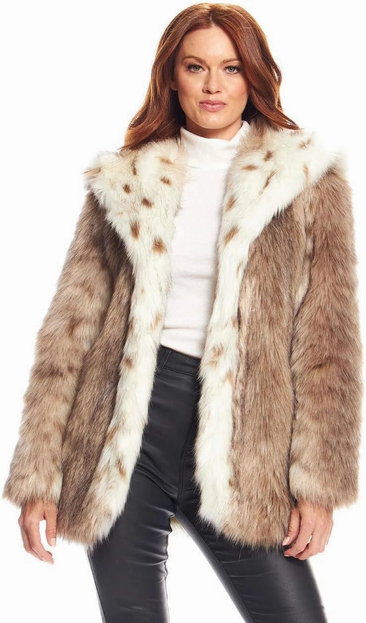 Fabulous-Furs Donna Salyers Fox Faux Fur Hooded Coat
