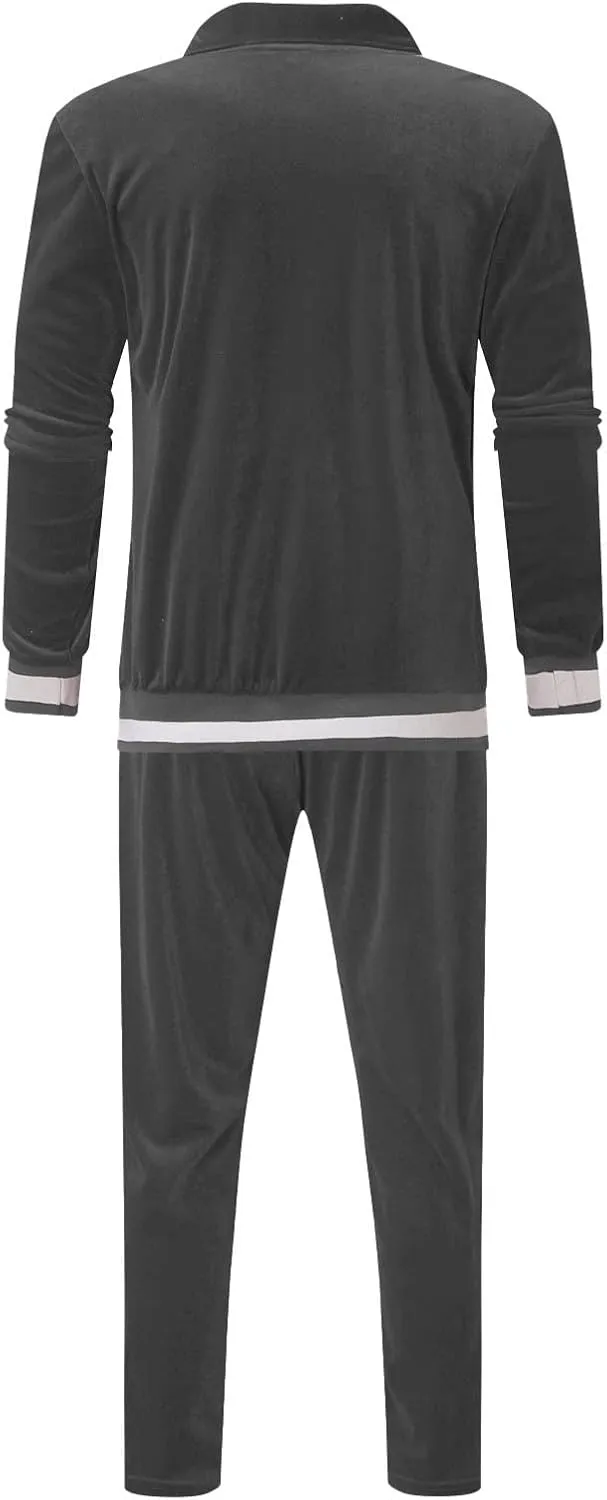 Fall Outfits for Men 2023 Trendy Long Sleeve Full Zip Sweatshirt With Pocket Tracksuit Set Running Sports 2 Piece
