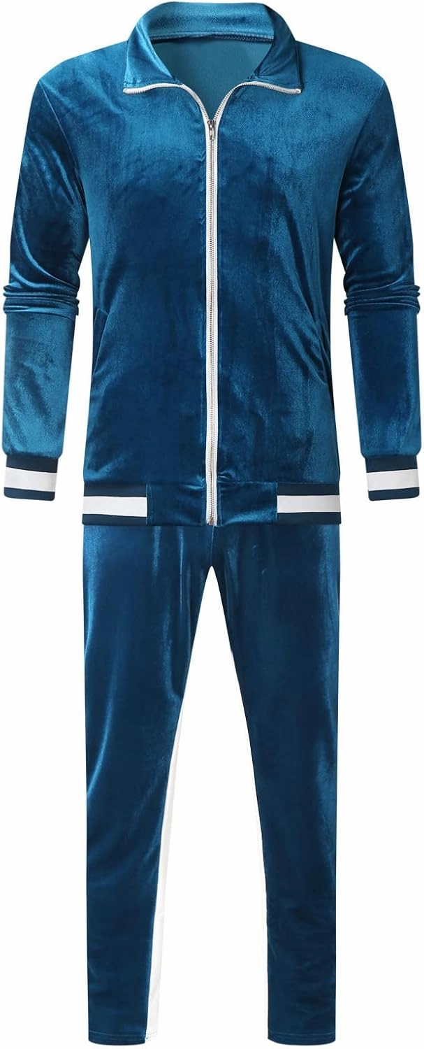 Fall Outfits for Men 2023 Trendy Long Sleeve Full Zip Sweatshirt With Pocket Tracksuit Set Running Sports 2 Piece
