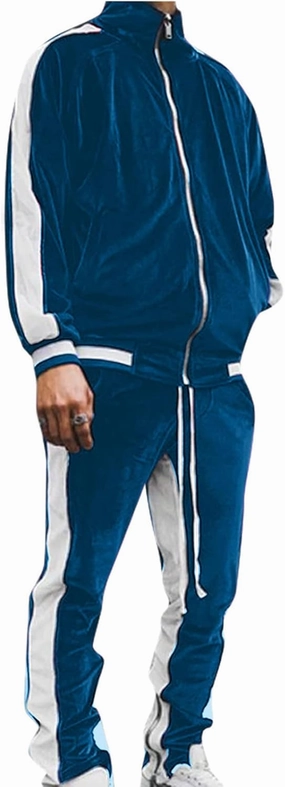 Fall Outfits for Men 2023 Trendy Long Sleeve Full Zip Sweatshirt With Pocket Tracksuit Set Running Sports 2 Piece