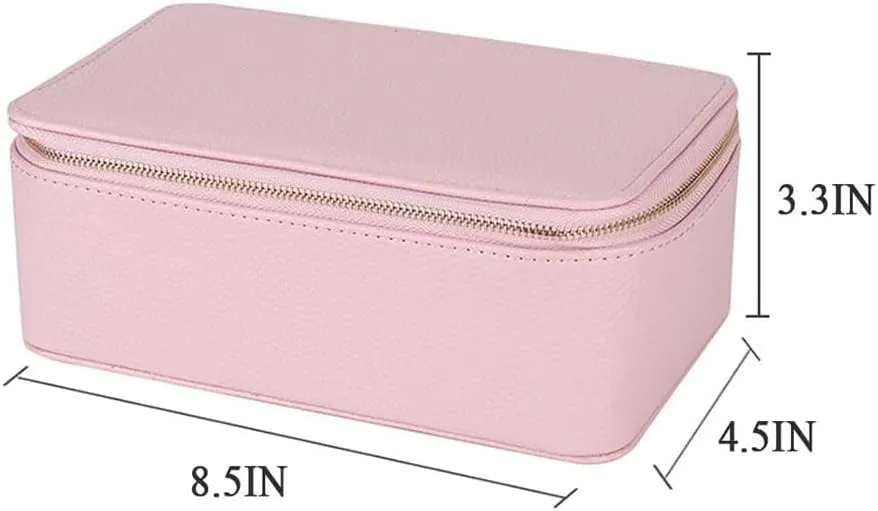 Familiarn Travel Jewelry Box with Small Pouches Portable Waterproof PU Leather Travel Jewelrys Case Organizer with 12 Velvet Pouch for Rings Earrings Necklaces Gift for Mom (Green)