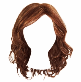 Fancy Chic Mid-Lenth Layered Tousled Bob Wig by Hairuwear, Average Cap - Medium Red