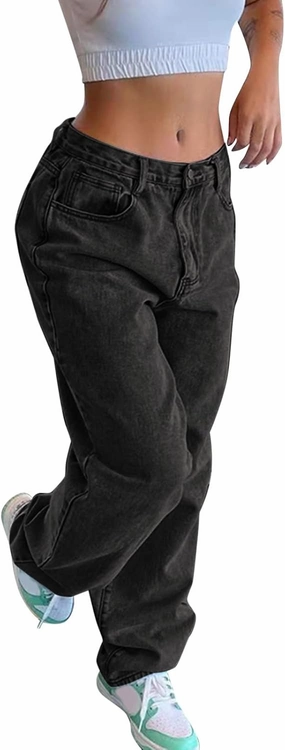 Flare Jeans for Women High Street Boyfrend Jeans Stretch Bootcut Denim Pants Fashion Baggy Raw Hem Trouser Jeans