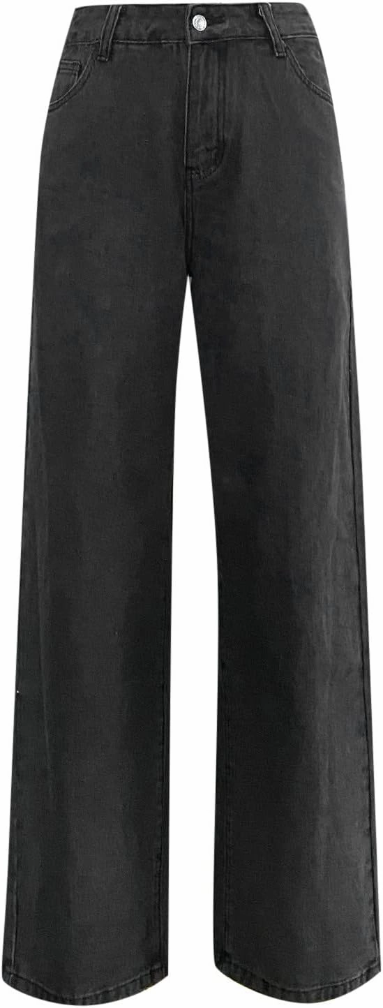 Flare Jeans for Women High Street Boyfrend Jeans Stretch Bootcut Denim Pants Fashion Baggy Raw Hem Trouser Jeans