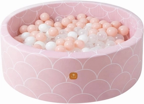Foam Ball Pit 35.4"x 11.8" for Toddlers and Kids,Round Ball Pool Indoor Outdoor Baby Playpen,Ideal Gift for Infants,Balls not Included - Shell Pink