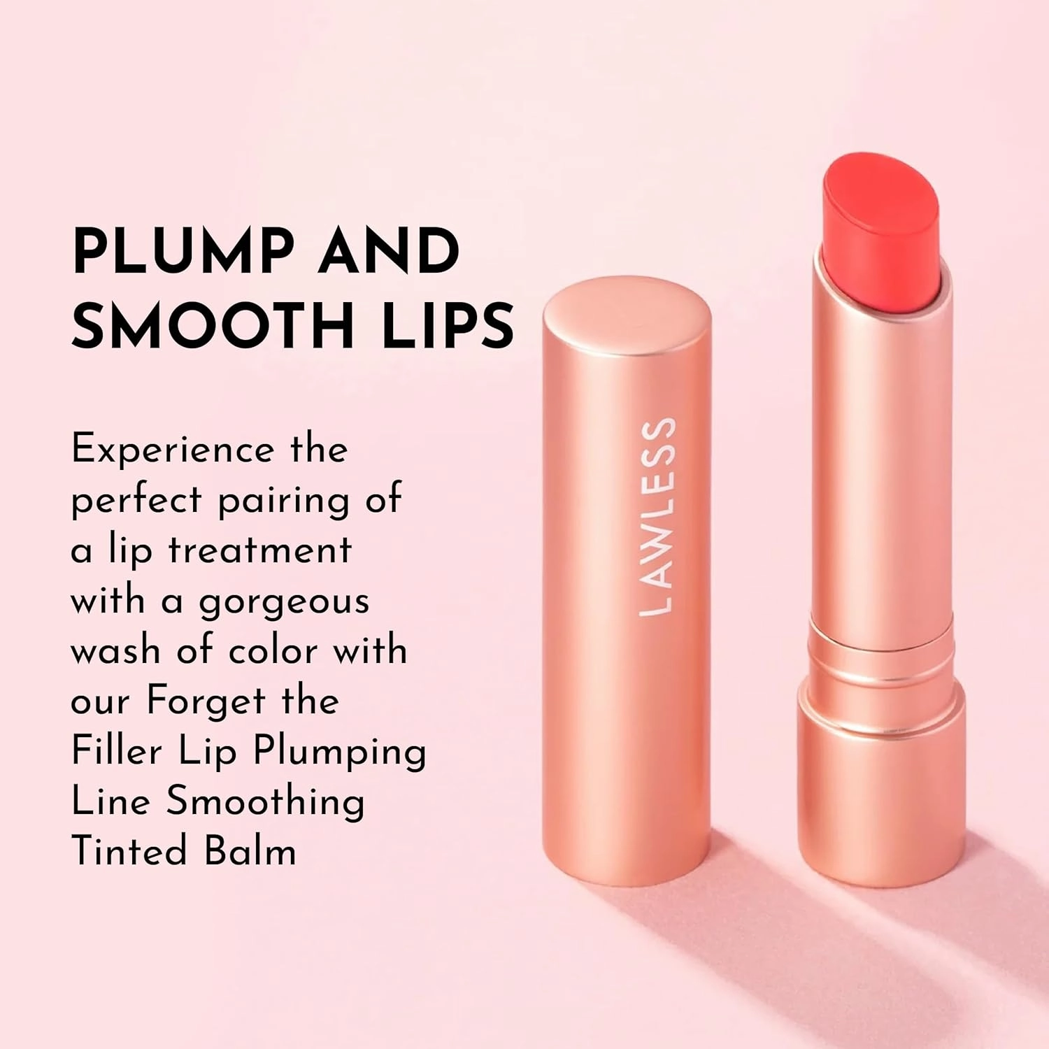 Forget the Filler Lip Plumping Line Smoothing Tinted Balm, Cherry Vanilla, Red, 0.09 Ounce