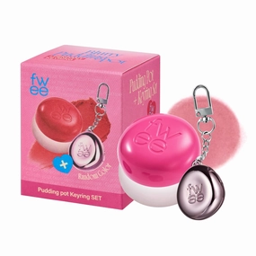 fwee Blurry Pudding Pot   Keychain SET | Airbrushed Blush & Lip, Buildable Pigment, Long-lasting, Lightweight, Easy to Blend, Natural Soft Matte Finish Makeup – Baby (Soft Pink) | 0.17 oz