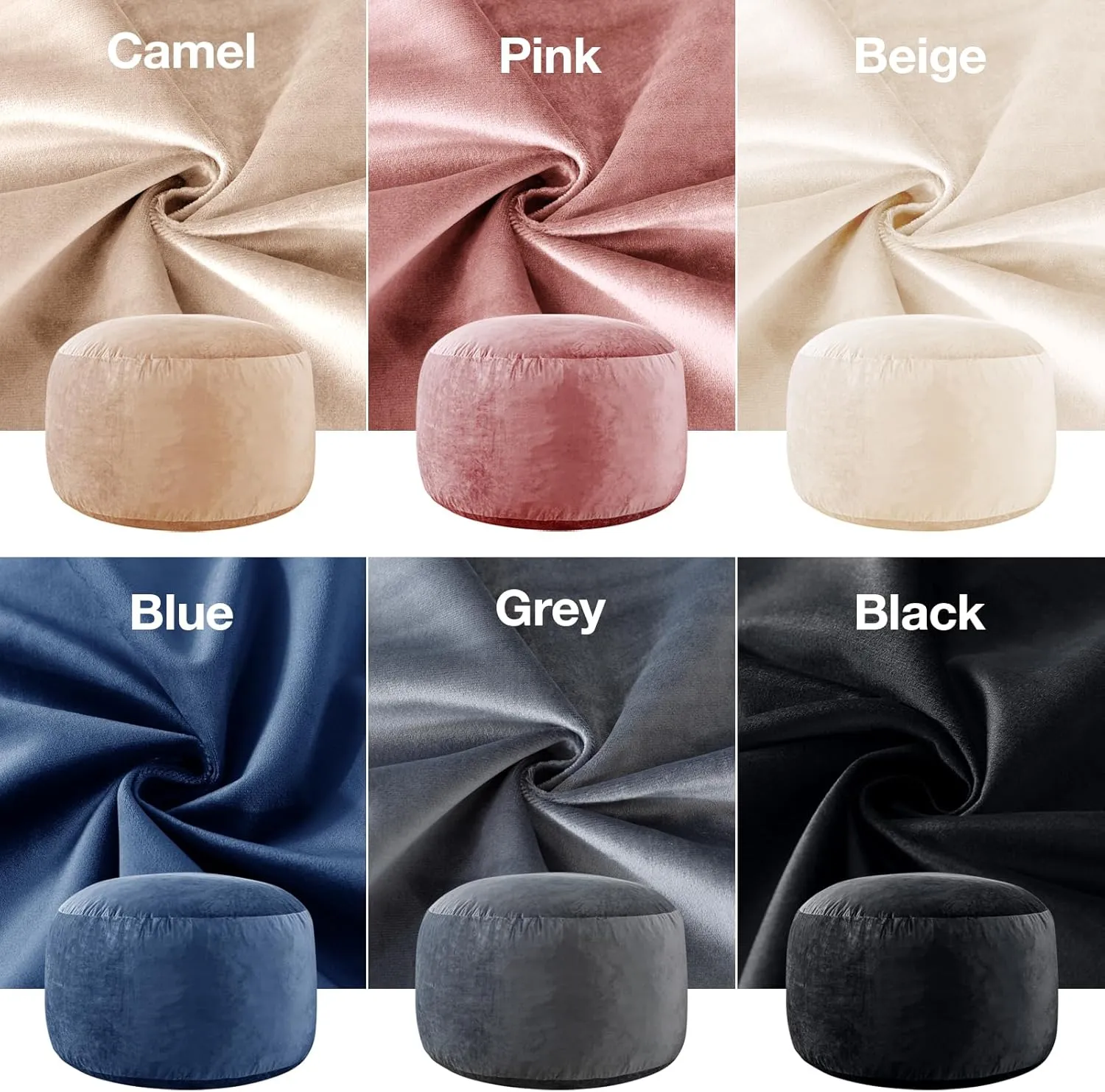 Giant Bean Bag Chair: 6 ft Memory Foam Bean Bag Chairs for Adults/Kids,Bean Bag Chair with Fillings,Soft Faux Fur Fabric - Dutch Velvet, Pink, 6 Foot