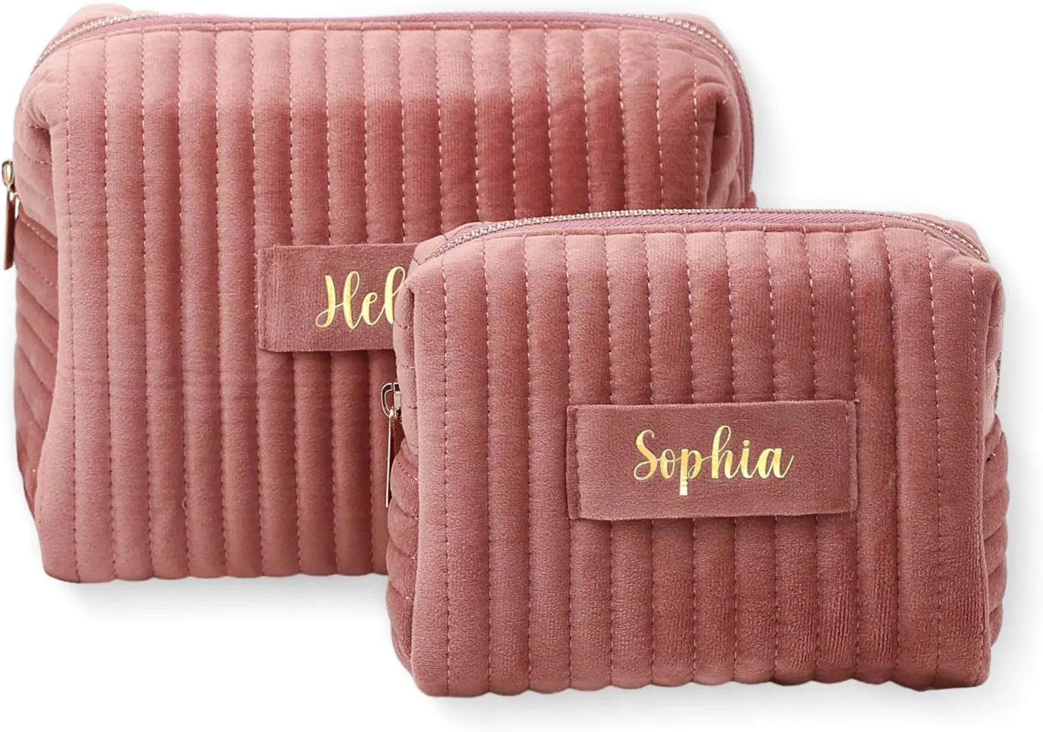 Gift for Women Plush Velvet Large Makeup Bag for Trave | Large Capacity Trave Cosmetic Bag | Makeup Bags for Mother, Wife, Friends Wedding Gift Birthday Gift, Pink