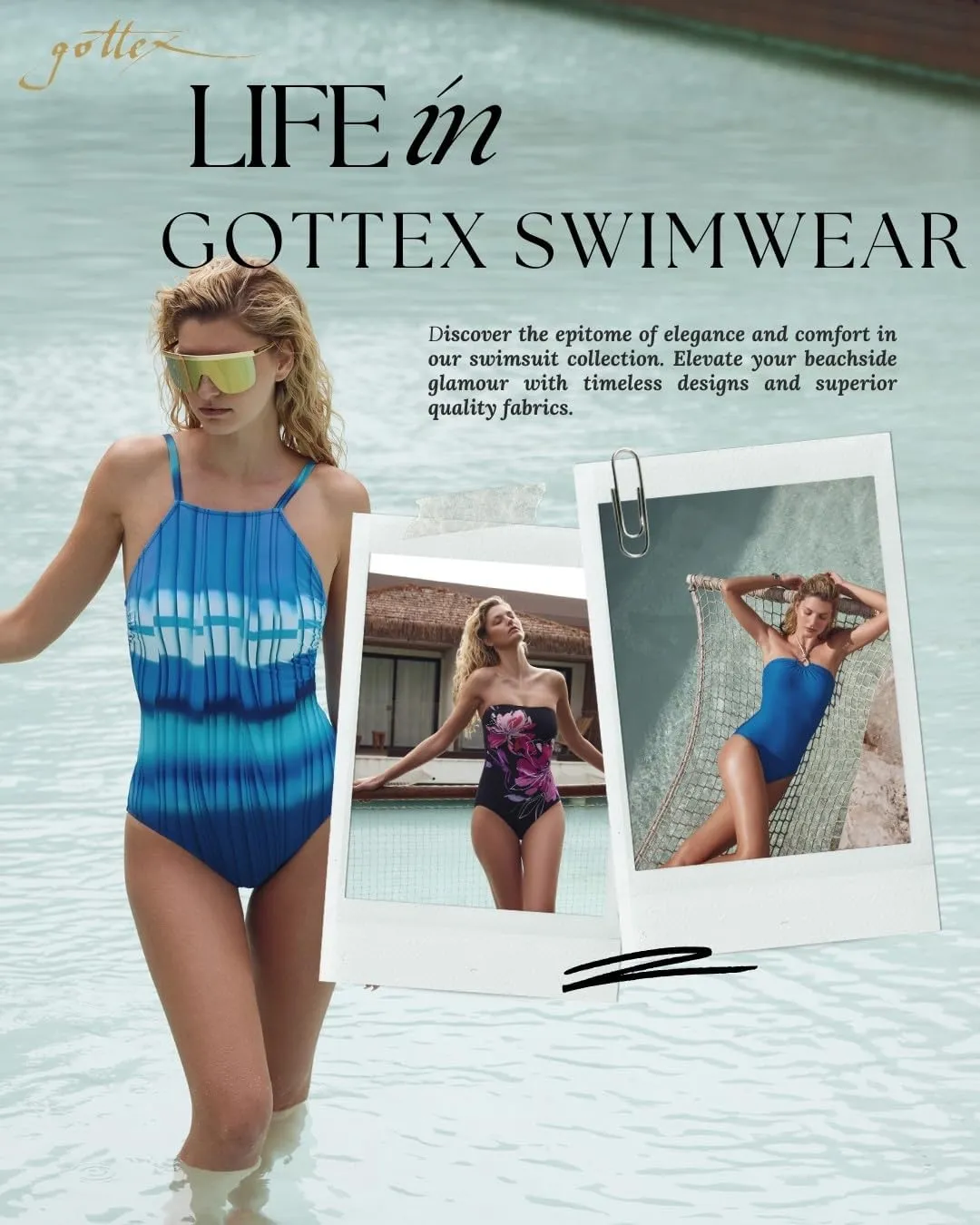 Gottex Women’s V-Neck Surplice One Piece Swimsuit with Soft Cups Tummy Control and Back Lining Swim Essentials