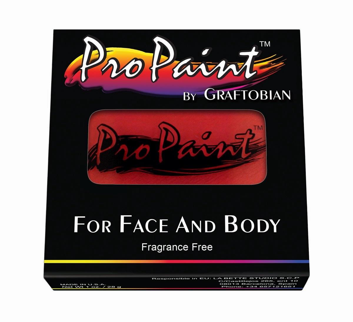 Graftobian Makeup ProPaint Face & Body Paint - Crimson Red 30ml - Halloween Makeup - Costume Makeup for Adults - Body Paints for Adults - Face Paint Makeup - Skin Paint - Makeup Paint