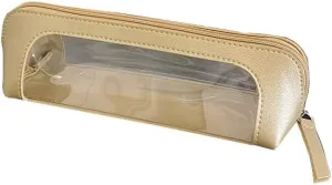 Hand makeup bag, brow pencil bag, lipstick makeup brush storage bag, portable bag (light gold)