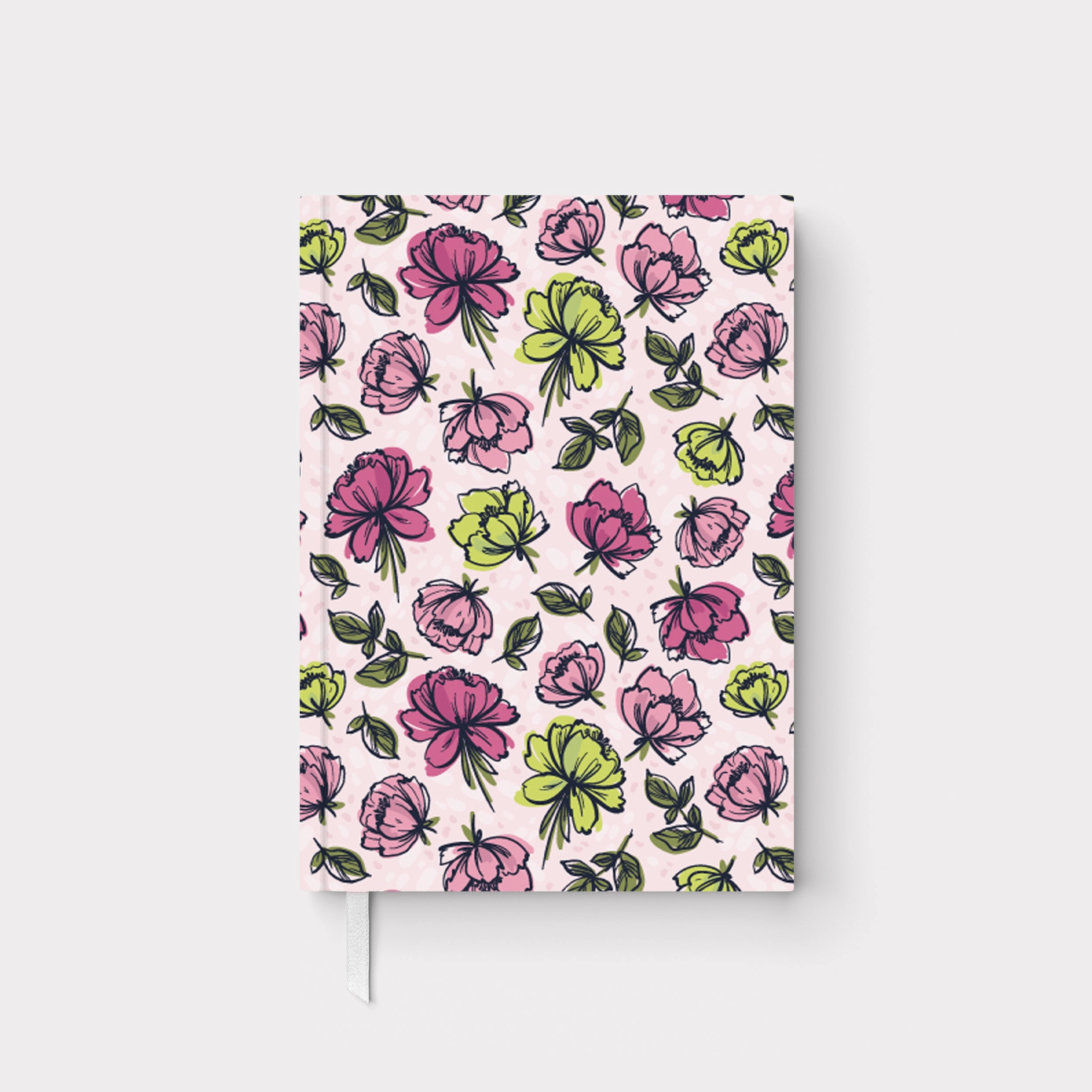 Happy Floral Personalized Hard Cover Journal - 2 sizes