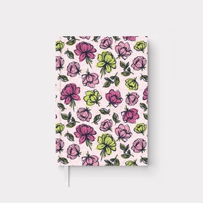 Happy Floral Personalized Hard Cover Journal - 2 sizes