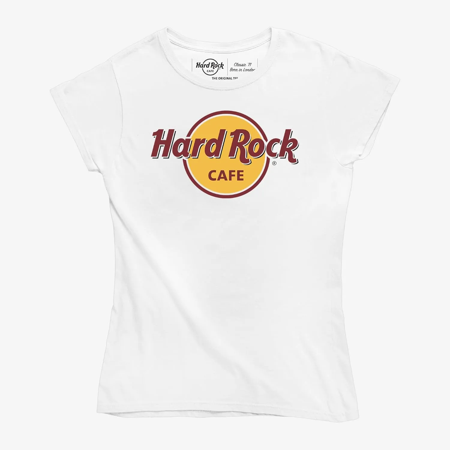 Hard Rock Ladies Classic White Tee Logo