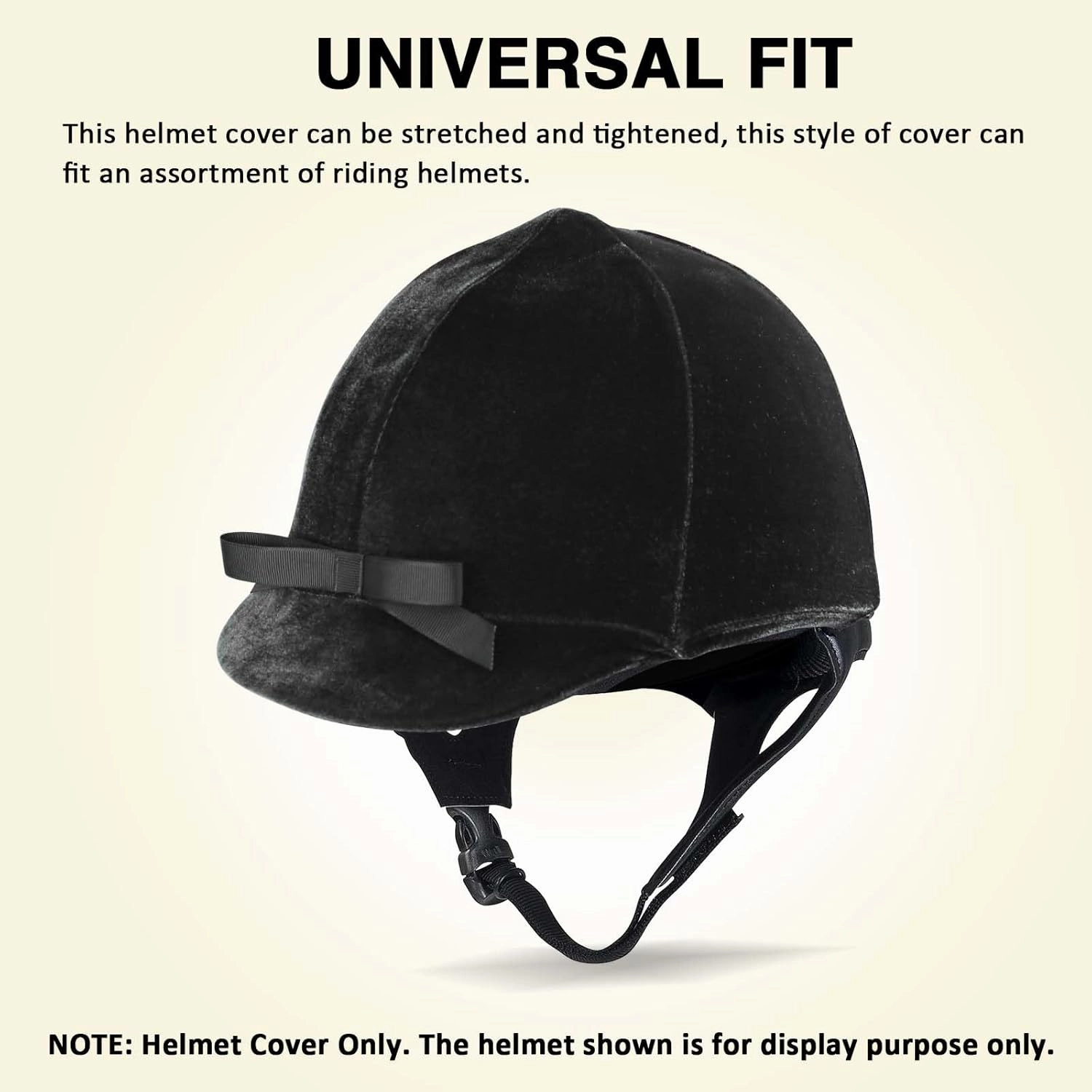 Harrison Howard Equestrian Riding Helmet Cover Sleek Velvet Luxe Hat
