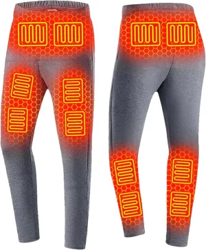Heated Underwear Pants for Men, 3 Heating Level Electric Thermal Bottom with 12 Heating Zones for Hunting