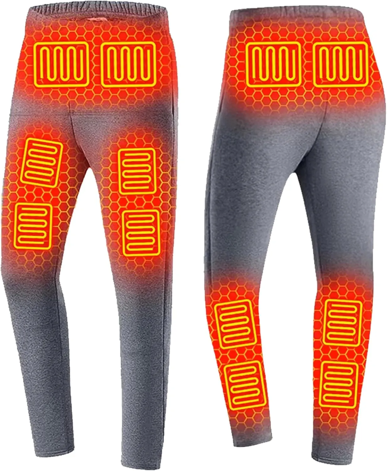 Heated Underwear Pants for Men, 3 Heating Level Electric Thermal Bottom with 12 Heating Zones for Hunting