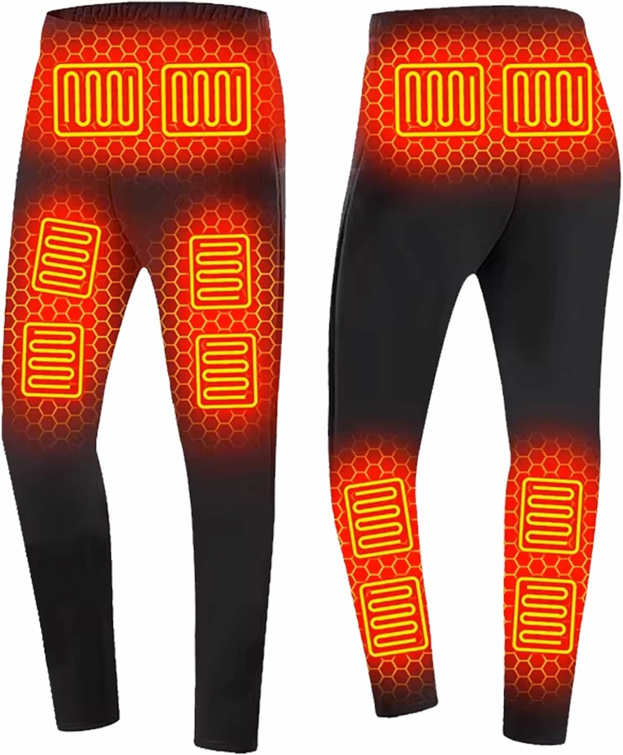 Heated Underwear Pants for Men, 3 Heating Level Electric Thermal Bottom with 12 Heating Zones for Hunting